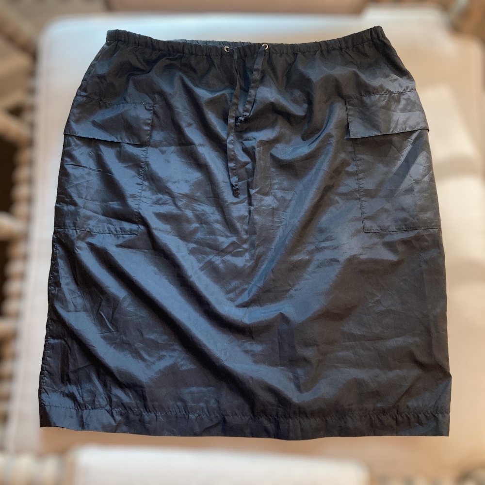 Tommy Hilfiger Skirt Sporty Y2K 90s Vintage‎ Black Tie Waist Pencil 14